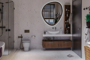 reforma integral de bano con estilo moderno en san cibrao das vinas